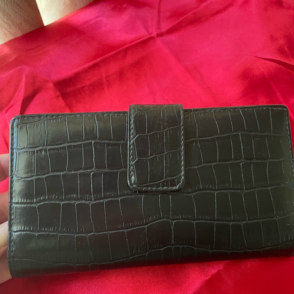 Black wallet with coin purse